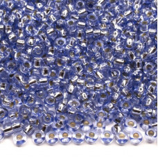 78231 10/0 чеський бісер Preciosa, 50 г, синій, кристальний сольгель з блискучим срібним отвором