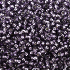 78621 10/0 чеський бісер Preciosa, 50 г, сіро-фіолетовий, кристальний сольгель з блискучим срібним отвором