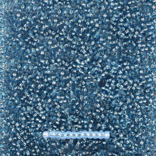 78632 10/0 чеський бісер Preciosa, 50 г, синій, кристальний сольгель з блискучим срібним отвором