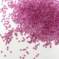 78692 10/0 чеський бісер Preciosa, 50 г, рожевий, кристальний сольгель з блискучим срібним отвором