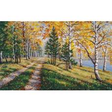 8376 Classic Design Набір для вишивки рахунковим хрестиком - Дорога в осінь 39,7x25 см, Aida 16