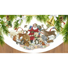 8388 Classic Design Набір для вишивки рахунковим хрестиком - Спідничка під ялинку Свято для всіх 78x33 см Aida, 14 ct