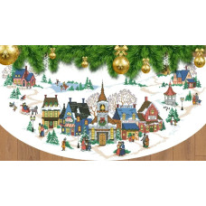 8389 Classic Design Набір для вишивки рахунковим хрестиком - Спідничка під ялинку Старі часи 72x31 см Aida, 14 ct