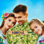 А3Н_562 Сім'я з військовим, 27х36,5 см. Virena. Схема на тканині для вишивання бісером