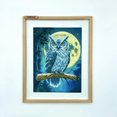 А3Н_582 Virena Заготовка для вишивки бісером - Сова 27х36,5 см (схема на габардині)