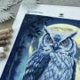 А3Н_582 Virena Заготовка для вишивки бісером - Сова 27х36,5 см (схема на габардині)