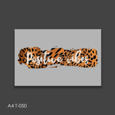 A4 Т-050 Кольорова Термоналіпка для вишивки бісером або нитками - Positive vibes 29x18 см