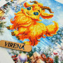 А4Н_621 Virena Заготовка для вишивки бісером - Коза. Символ року 2027 19х23,5 см (схема на габардині)