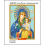 А4Р 030 Ікона Божа Матір Нев'янучий цвіт. Кольорова. Схема на тканині для вишивання бісером