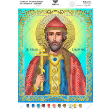 А4Р_374 Св. Владислав Сербський. Virena. Схема на тканині для вишивання бісером