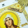 А4Р_678 Virena Заготовка для вишивки бісером та бусинами - Ікона Cв. Вікторія в золоті 19х23,5 см (схема на габардині)