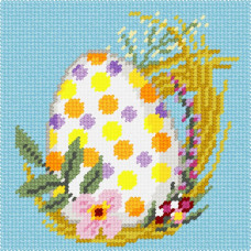 A69 Чарівниця Заготовка для вишивки бісером або нитками - Великодня ніжність 15x15 см, страмін