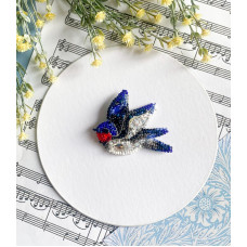 AD-246 Абрис Арт Набір для вишивки бісером - Брошка Пісня лавстівки 66x52 мм AD-246 Абрис Арт Набір для вишивки бісером - Брошка Пісня лавстівки 66x52 мм