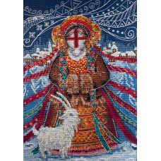 AH-314 Абрис Арт Набір для вишивки рахунковим хрестиком - Зимова мотанка 19x27 см