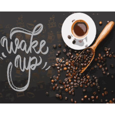 AH1171-19 Strateg Картина за номерами - Wake up 40x50 см (на чорному фоні, Стратег) AH1171-19 Strateg Картина за номерами - Wake up 40x50 см (на чорному фоні, Стратег)