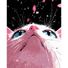 AH1179-12 Strateg Картина за номерами - Рожеве кошеня 40x50 см (на чорному фоні, Стратег) AH1179-12 Strateg Картина за номерами - Рожеве кошеня 40x50 см (на чорному фоні, Стратег)