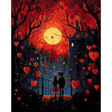 AH1209-14 Strateg Картина за номерами - Побачення 40x50 см (на чорному фоні, Стратег)