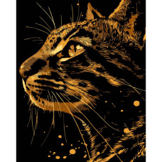AH1211-8 Strateg Картина за номерами - Бенгальський кіт 40x50 см (на чорному фоні, Стратег) AH1211-8 Strateg Картина за номерами - Бенгальський кіт 40x50 см (на чорному фоні, Стратег)