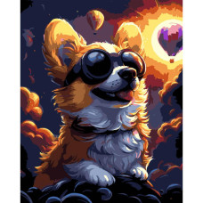 AH1212-19 Strateg Картина за номерами - Коргі в окулярах 40x50 см (на чорному фоні, Стратег) AH1212-19 Strateg Картина за номерами - Коргі в окулярах 40x50 см (на чорному фоні, Стратег)