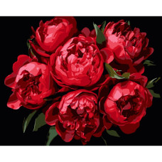AH1215-11 Strateg Картина за номерами - Яскраві півонії 40x50 см (на чорному фоні, Стратег) AH1215-11 Strateg Картина за номерами - Яскраві півонії 40x50 см (на чорному фоні, Стратег)