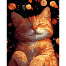AH1216-17 Strateg Картина за номерами - Руде кошеня 40x50 см (на чорному фоні, Стратег) AH1216-17 Strateg Картина за номерами - Руде кошеня 40x50 см (на чорному фоні, Стратег)