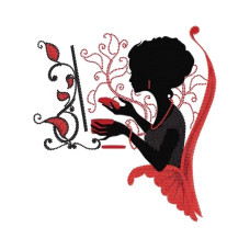 АК3-288 А-строчка Заготовка для вишивки бісером - Макіяж 26x32 см (атлас)