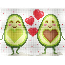 AMM1010 Ideyka Алмазна мозаїка без підрамника - Закохані половинки, 15x20 см (круглі,повна), (Ідейка AMM1010)