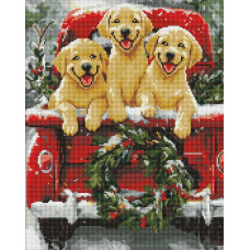 AMO20006 Ideyka Алмазна мозаїка - Собача поїздка 40х50 см (круглі, на підрамнику, АМО-20006) ©art_selena_ua AMO20006 Ideyka Алмазна мозаїка - Собача поїздка 40х50 см (круглі, на підрамнику, АМО-20006) ©art_selena_ua