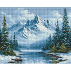 AMO20012 Ideyka Алмазна мозаїка - Морозне дихання лісу 40х50 см (круглі, на підрамнику, АМО-20012) ©art_selena_ua AMO20012 Ideyka Алмазна мозаїка - Морозне дихання лісу 40х50 см (круглі, на підрамнику, АМО-20012) ©art_selena_ua