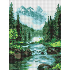 AMO20065 Ideyka Алмазна мозаїка - Таємниче джерело 30х40 см (круглі, на підрамнику, AMO20188) ©art_selena_ua