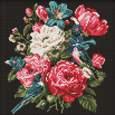 AMO20082 Ideyka Алмазна мозаїка - Букет життя 30х30 см (круглі, на підрамнику, АМО-20082) ©art_selena_ua