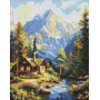 AMO20229 Ideyka Алмазна мозаїка - Затишок серед вершин 40х50 (круглі, на підрамнику, AMO20229) ©art_selena_ua