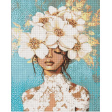 AMO20243 Ideyka Алмазна мозаїка - Квітучі мрії 40x50 см (круглі, на підрамнику, AMO20243) ©art_selena_ua
