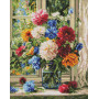 AMO20258 Ideyka Алмазна мозаїка - Садовий букет 40х50 (круглі, на підрамнику, AMO20258) ©art_selena_ua