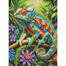 AMO20457 Ideyka Алмазна мозаїка - Барвистий лісовий хамелеон, 30x40 см (круглі, на підрамнику AMO20457) ©art_selena_ua AMO20457 Ideyka Алмазна мозаїка - Барвистий лісовий хамелеон, 30x40 см (круглі, на підрамнику AMO20457) ©art_selena_ua