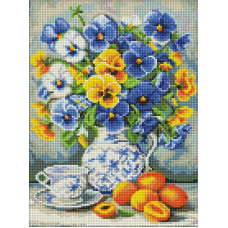 AMO20463 Ideyka Алмазна мозаїка - Братчики та абрикоси, 30x40 см (круглі, на підрамнику AMO20463) ©art_selena_ua