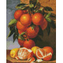 AMO7246 Апельсини та лимони ©Antonio Mensaque. Ideyka. Набір алмазної мозаїки на підрамнику (круглі, повна) (Ідейка АМО7246)