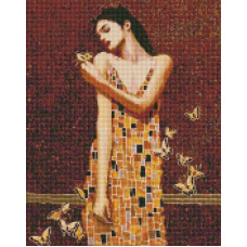 AMO7382 В обіймах метеликів ©tolstukhin artem. Ideyka. Набір алмазної мозаїки (круглі, повна) (Ідейка АМО7382)