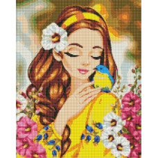 AMO7532 Цвітіння весни ©krizhanskaya. Ideyka. Набір алмазної мозаїки (круглі, повна) (Ідейка АМО7532)