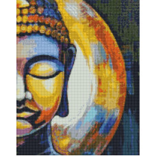 AMO7559 Будда ©kkatyshaa. Ideyka. Набір алмазної мозаїки на підрамнику (круглі, повна) (Ідейка АМО7559)