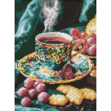 AMO8130 Ideyka Алмазна мозаїка - Кава по-турецьки, 30x40 см (круглі, на підрамнику, АМО-8130) ©art_selena_ua