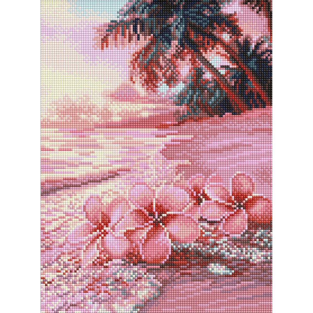 AMO8222 Ideyka Алмазна мозаїка - Рожевий пляж 30х40 см (круглі, на підрамнику, АМО-8222) ©art_selena_ua AMO8222 Ideyka Алмазна мозаїка - Рожевий пляж 30х40 см (круглі, на підрамнику, АМО-8222) ©art_selena_ua