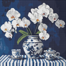 AMO8255 Ideyka Алмазна мозаїка - Орхідея в порцеляні 40х40 см (круглі, на підрамнику, АМО-8255) ©art_selena_ua AMO8255 Ideyka Алмазна мозаїка - Орхідея в порцеляні 40х40 см (круглі, на підрамнику, АМО-8255) ©art_selena_ua