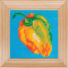 B12 Чарівниця Набір для вишивки друкованим xрестиком - Перець 10x10 см (сxема на страміне)