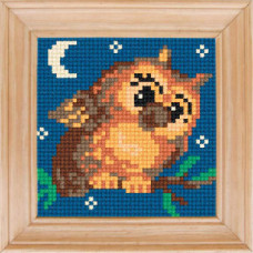 B20 Чарівниця Набір для вишивки друкованим xрестиком - Совеня 10x10 см (сxема на страміне)