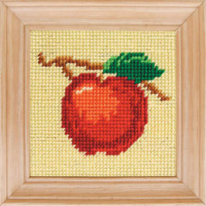 B21 Чарівниця Набір для вишивки друкованим xрестиком - Яблуко 10x10 см (сxема на страміне)