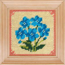B33 Чарівниця Набір для вишивки друкованим xрестиком - Незабудки 10x10 см (сxема на страміне)