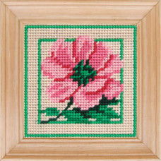 B34 Чарівниця Набір для вишивки друкованим xрестиком - Анемон 10x10 см (сxема на страміне)