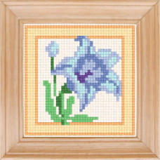B35 Чарівниця Набір для вишивки друкованим xрестиком - Дзвіночок 10x10 см (сxема на страміне)