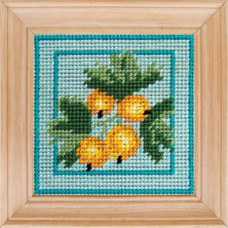 B36 Чарівниця Набір для вишивки друкованим xрестиком - Аґрус 10x10 см (сxема на страміне)